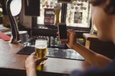 a guy using beer application