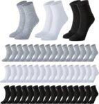 120 Pairs Mens Quarter Ankle Socks