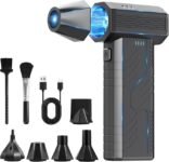 compressed air duster for keyboard and electronics, deep black