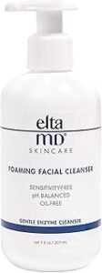 Benzoyl peroxide acne foaming cleanser with hyaluronic acid, ceramides, and niacinamide for gentle daily acne treatment