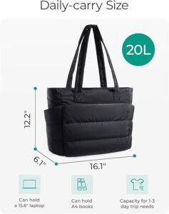 Quilted Puffy Tote Bag for Women