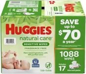 Huggies Natural Care Sensitive Baby Wipes 768 count with flip-top packs