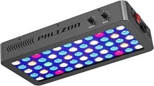 Phlizon 165W Full Spectrum Aquarium LED Light with daisy chain for coral and plants