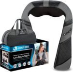 RESTECK Massager for Neck and Back with Heat – Deep tissue 3D kneading shiatsu massager pillow for neck, shoulders, back, legs, and feet – for home, office, and car use