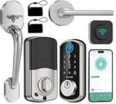Hornbill keyless smart lock with fingerprint and handle set for front door