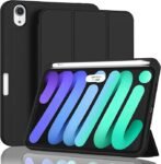 iPad Mini 7 case with pencil holder and smart cover in black iPad Mini 7 case with pencil holder and smart cover in black iPad Mini 7 case with pencil holder and smart cover in black