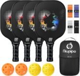 niupipo Pickleball Paddles Set USAPA Approved Carbon Fiber Pickleball Rackets