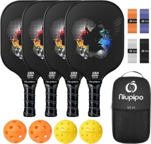 niupipo Pickleball Paddles Set USAPA Approved Carbon Fiber Pickleball Rackets