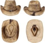 straw cowboy hat with decorative band
