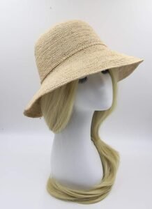 women's summer beach straw bucket hat