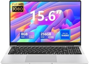 15.6 inch laptop with 8GB RAM and 256GB SSD
