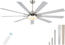 72 inch ceiling fan with light and remote control