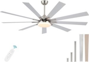 72 inch ceiling fan with light and remote control