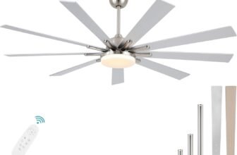 72 inch ceiling fan with light and remote control