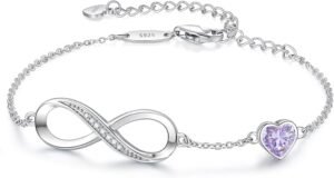 Infinity Heart Birthstone