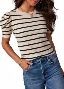 Puff Sleeve Knit Top