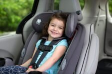 Safety 1st Grow and Go All-in-One Slim Convertible Car Seat in Harvest Moon color rear-facing position