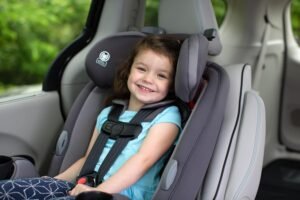 Safety 1st Grow and Go All-in-One Slim Convertible Car Seat in Harvest Moon color rear-facing position