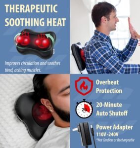 Zyllion Shiatsu Back and Neck Massager with Heat