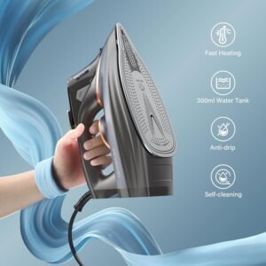 steam iron for clothes with LCD screen