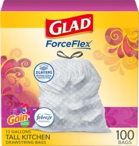 tall kitchen bags 13 gallon
