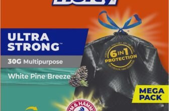 tall kitchen garbage bags size