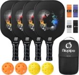 niupipo Pickleball Paddles Set — USAPA-Approved Carbon Fiber Rackets for Better Play